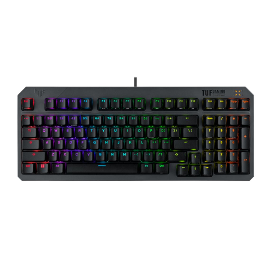 ASUS TUF Gaming K3 Gen II Optical-Mechanical RGB Keyboard, IP57 Waterproof & Dust Resistance, Compact 97-key Layout, Silicone Gasket Mount, TUF GAMING K3 GEN II Compact Optical Gaming Keyb
