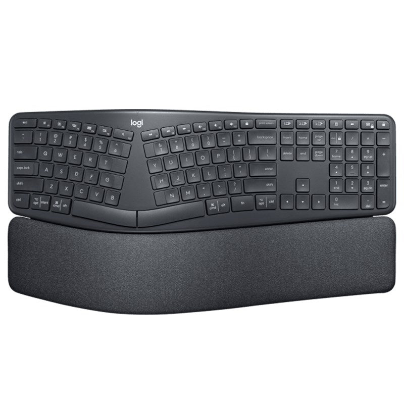 Logitech K860 ERGO Split Wireless Keyboard - Curved Ergonomic Split Keyboard, Bluetooth/2.4GHz USB, 920-010111