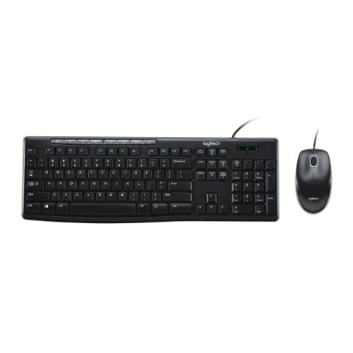 Logitech MK200 USB Media Keyboard and Mouse Combo - 1000dpi USB Full-size Keyboard, Thin profile, play/pause, volume, the Internet, e-mail, 920-002693