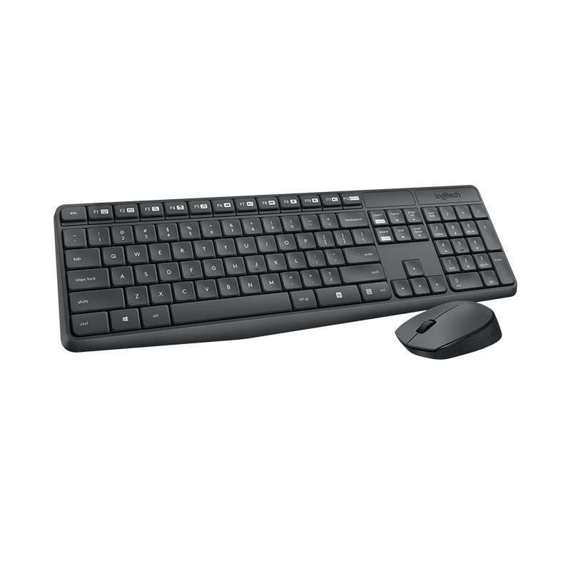 Logitech MK235 Wireless Keyboard and Mouse Combo 2.4GHz Wireless Compact Long Battery Life 8 Shortcut keys, 920-007937