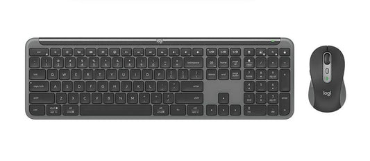 Logitech SIGNATURE SLIM COMBO MK950 -Graphite Keyboard Full-size layout with number pad Mouse 1000 DPI 1-Year Limited Hardware Warranty, 920-012475
