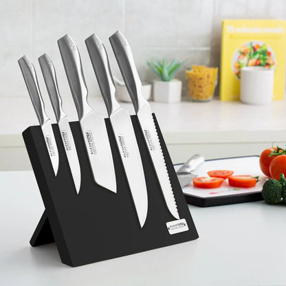 KlevaCut Midnight Magnetic Knife Block Foldable Holds 4-6 Knives - KCMSMB01