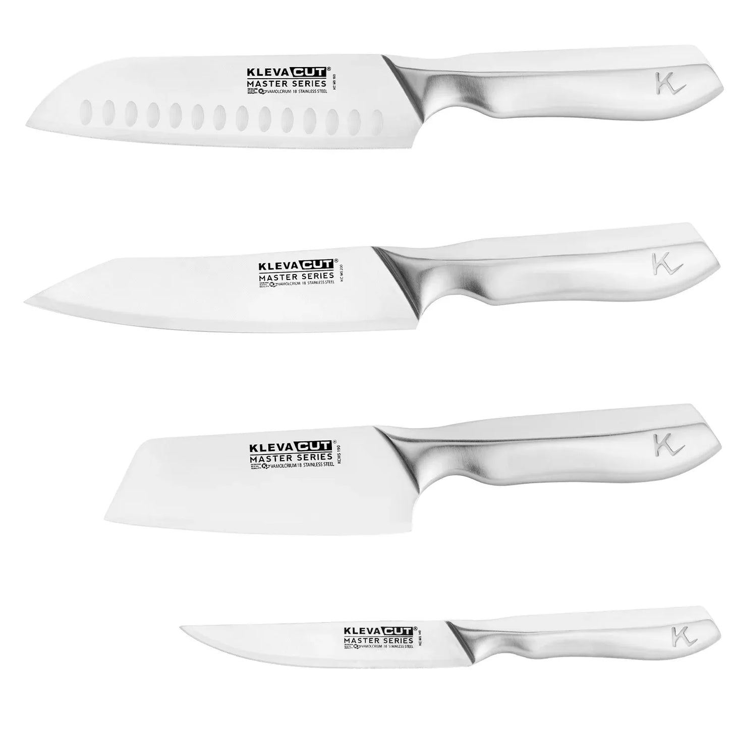 KlevaCut Master Series 4-Piece Knife Set with Bamboo Case - KCMSSET400