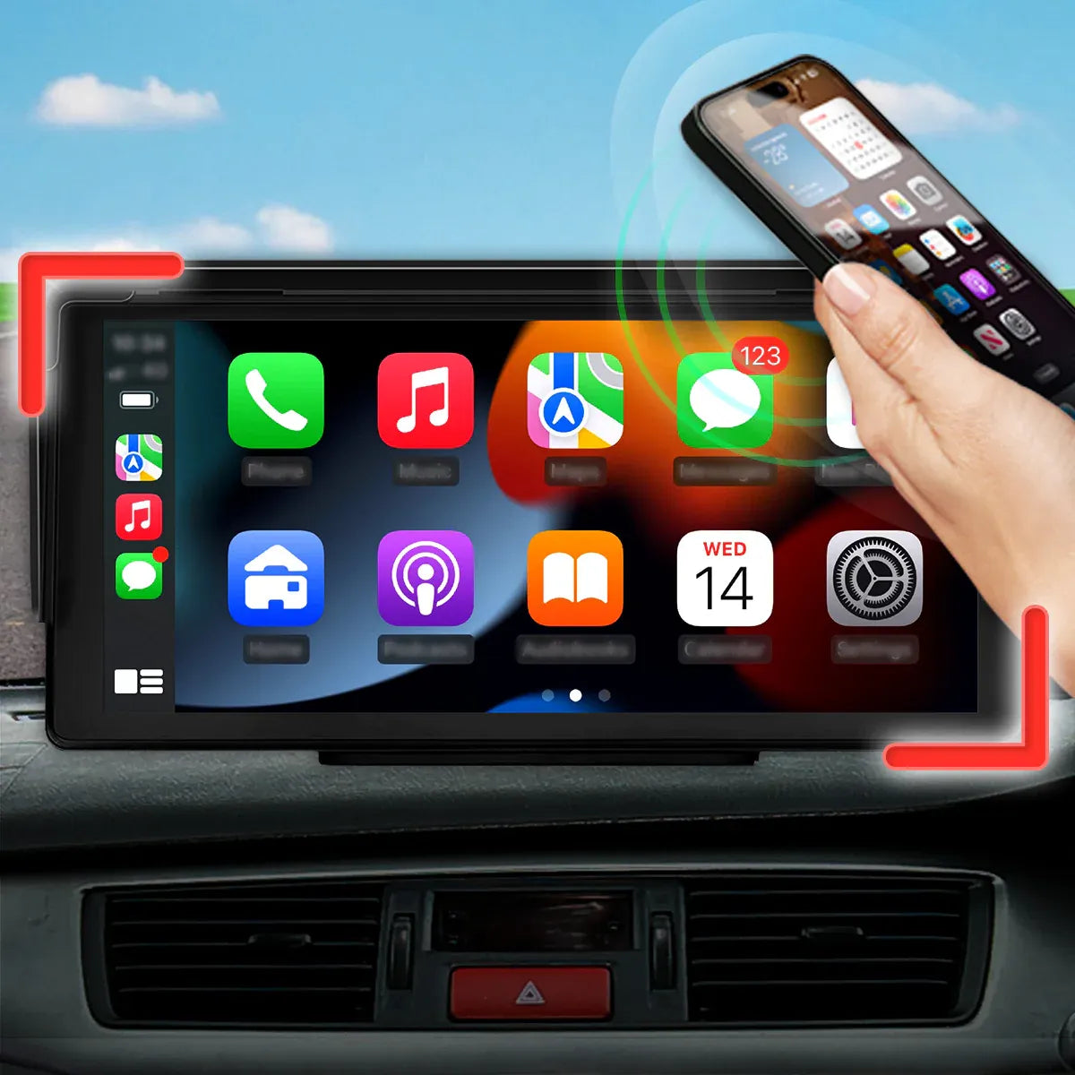 Kleva SmartPlay XL 10-inch HD Touch Screen Apple CarPlay and Android Auto - KSMARPLAY-10