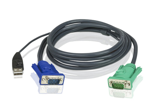 Aten KVM Cable 1.8m with VGA & USB to 3in1 SPHD, 2L-5202U