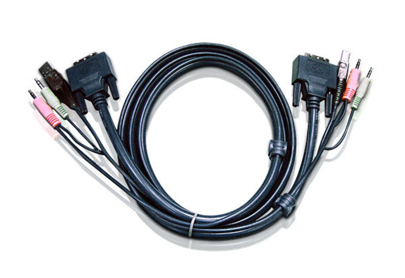 Aten KVM Cable 3m with DVI-D (Single Link) USB & Audio to DVI-D (Single Link), USB & Audio (LS), 2L-7D03U