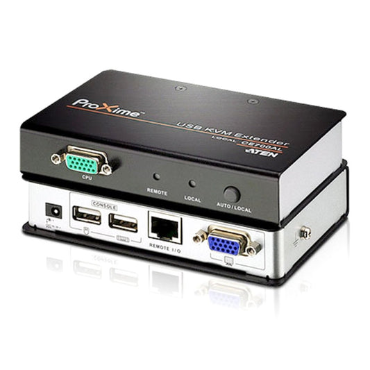 Aten KVM Extender Kit VGA/USB Cat 5 Extender w/ Local Access, 1920x1200@60Hz 30m, 1600x1200@60Hz 100m, 1280x1024@60Hz 150m, CE700A-AT-U