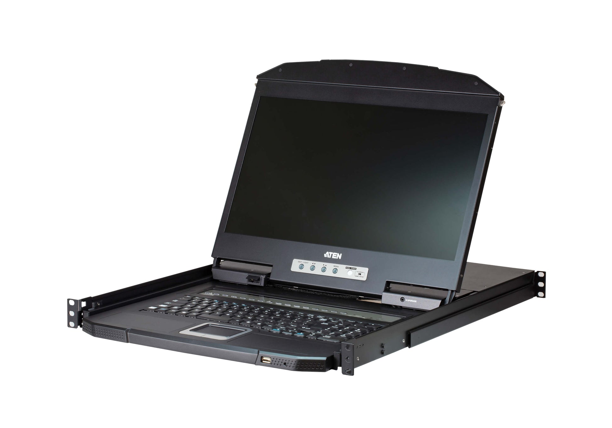 Aten Rackmount KVM Switch 8 Port VGA w/ 18.5' LCD Display, 2x Custom KVM Cables Included, 1366x768@60hz Display, Short Depth Design, CL3108NX-ATA-AU
