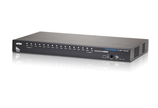 Aten Desktop KVM Switch 16 Port Single Display HDMI w/ audio, 2x Custom KVM Cables Included Only, CS17916-AT-U