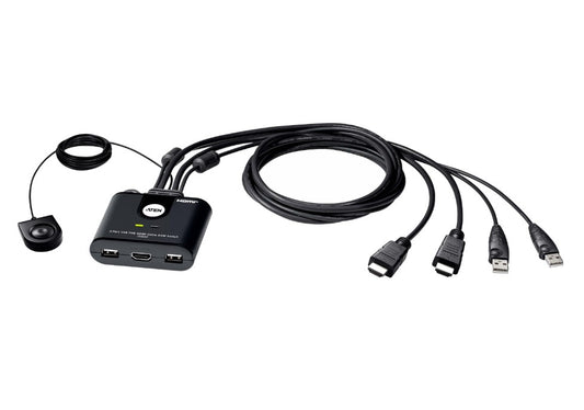 Aten 2-Port USB Full HD HDMI Cable KVM Switch, CS22HF-AT