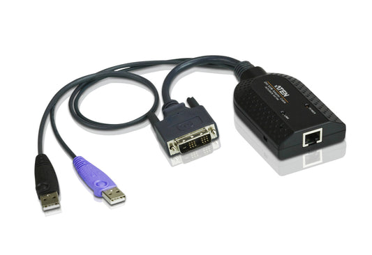 Aten KVM Cable Adapter with RJ45 to DVI, USB for KH, KL, KM and KN series, KA7166-AX