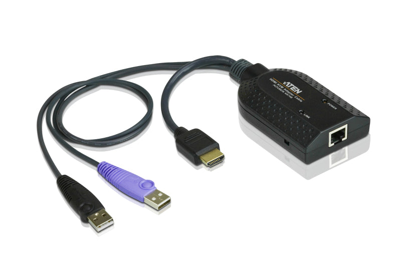 Aten HDMI USB KVM Adapter Cable with Virtual Media & Smart Card Reader Support for KN/KM/KH series, KA7168-AX