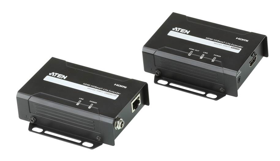Aten HDMI HDBaseT-Lite Extender, supports 1080p @ 70m and 4096 x 2160 @ 30 HZ (4:4:4) @ 40m over Cat 6A, VE801-AT-U