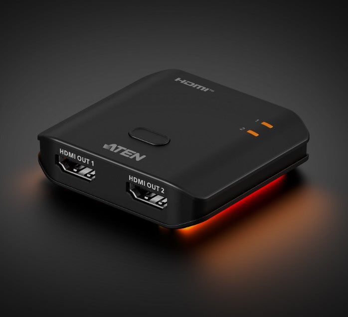 Aten Essential 2-Port True 4K HDMI Splitter, EDID Sync, One HDMI source shares two True 4K displays, LPCM 7.1, Dolby & DTS-HD Master Audio, VS4812-AT