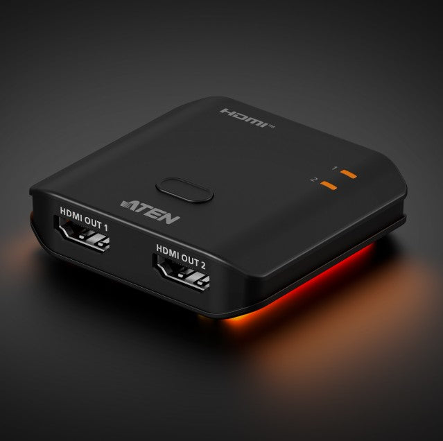 Aten Essential 2-Port 8K HDMI Splitter, EDID Sync, One HDMI source shares two 8K @ 60Hz / 4K @ 120Hz displays, LPCM 7.1, Dolby & DTS-HD Master Audio, VS5812-AT