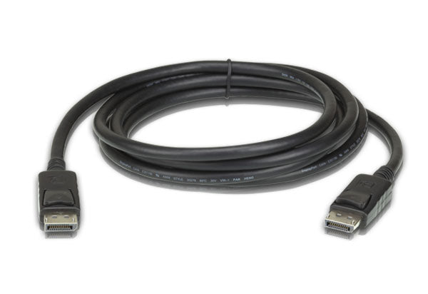 Aten 3m DisplayPort Cable, supports up to 8K (7680 x 4320 @ 60Hz), DP 1.4, High Bit Rate 3 (HBR3) bandwidth of 32.4 Gbps, 2L-7D03DP-1