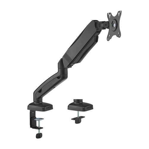 Brateck Economy Single Screen Spring-Assisted Monitor Arm Fit Most 17'-32' Monitor Up to 9 kg VESA 75x75/100x100, Matte Black, LDT13-C012E