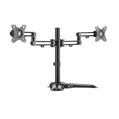 Brateck Dual Free Standing Monitor Premium Articulating Aluminum Monitor Stand Fit Most 17'-32' Monitors Up to 8kg per screen VESA 75x75/100x100, LDT30-T024