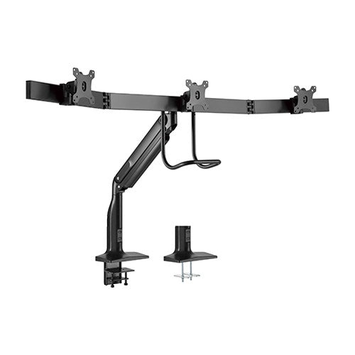 Brateck Triple Monitors Select Gas Spring Aluminum Monitor Armt Fit Most Screen Size 17'-32' up to 6.5kg VESA 75x75/100x100 (LS), LDT43-C031