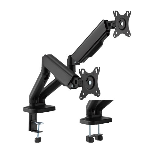 Brateck Cost-Effective Spring-Assisted Dual Monitor Arm Fit Most 17'-32' Monitor Up to 9KG VESA 75x75,100x100(Black), LDT46-C024E