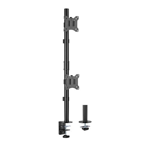 Brateck Vertical Pole Mount Dual-Screen Monitor Mount Fit Most 17'-32' Monitors, Up to 9kg per screen VESA 75x75/100x100, LDT57-C02V