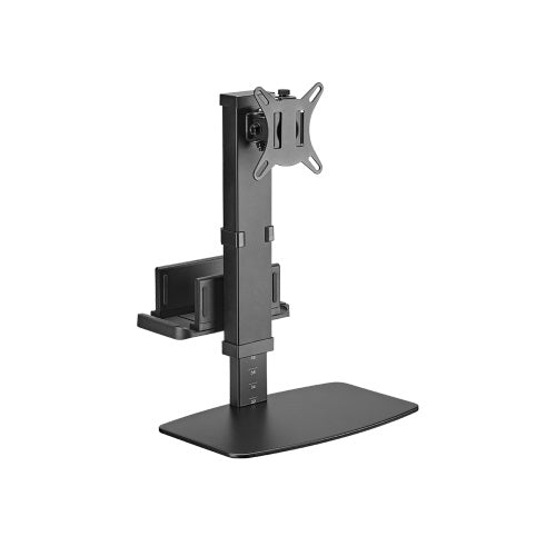 Brateck Vertical Lift Monitor Stand With Thin Client CPU Mount Fit Most 17'-32' Monitor Up to 8KG VESA 75x75,100x100(Black) (LS), LDT67-T01MP-B