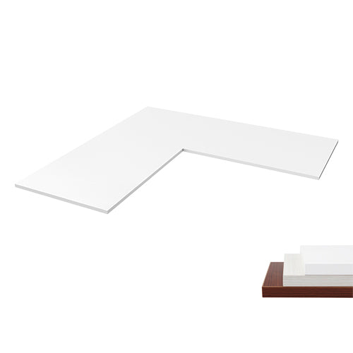 Brateck L-Shape(90°) Particle Board Desk Board White, 1800x750x25mm, Recommended desk frame: MABT-M06-33R-B (LS), TP18075L