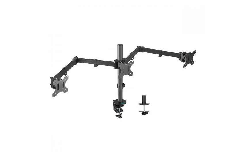 mbeat activiva Triple-Screen Articulating Monitor Arm Ideal for a seamless triple monitor setup (13'-27'), it offers flexible positioning, ACA-BMA-TC01K