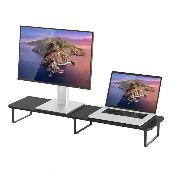 mbeat activiva Black Dual Monitor Riser Dimensions:1000mm x 260mm x 122mm Fit Screen Size:13'~32' Package Weight:3.5kg, ACA-MSTD-03BLK