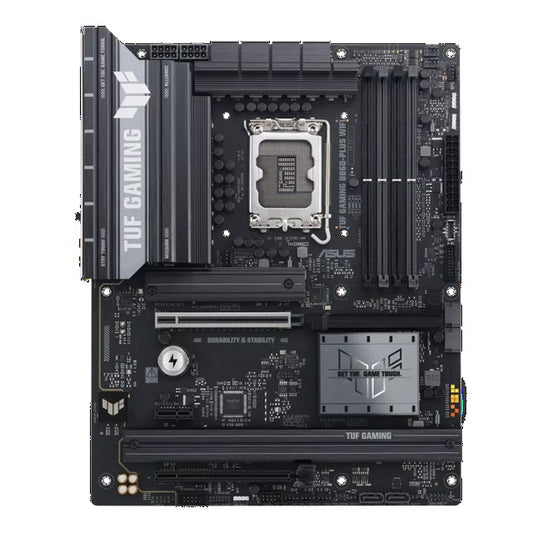 ASUS TUF GAMING B860-PLUS WIFI LGA1851 ATX Motherboard 256GB, DDR5, 1 x PCIe 5.0, 3 x M.2 slots, 4 x SATA, WiFi 7, 1 x HDMI, 1 x DP
