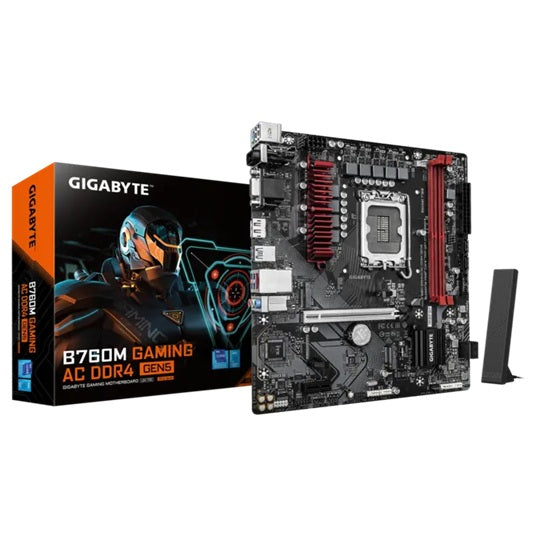 Gigabyte B760M GAMING AC DDR4 GEN5, Intel B760, LGA1700 12th-14th Gen, DDR4 64GB, PCIe 5.0 x16, Wi-Fi AC, 2.5GbE, M.2 PCIe 4.0, B760M G AC D4 GEN5