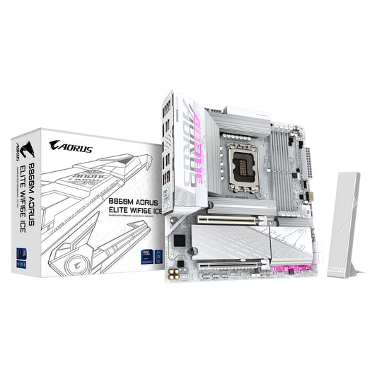 Gigabyte (LS) Gigabyte M/B B860M A ELT WF6E ICE 1.0, Intel B860, 4 x DDR5 up to 256 GB, 2x HDMI, 2 x PCI Express x16, 3 x M.2, 4 x SATA, 9x USB 3.2