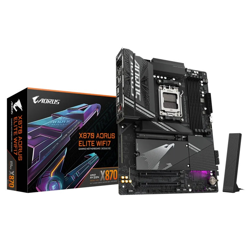 Gigabyte X870 AORUS ELITE WIFI7 AMD AM5 ATX Motherboard 4x DDR5~256GB,3x PCIe x16, 4x M.2, 4x SATA 6, 4x USB 3.2, 4x USB2.0, 2x USB-C,, X870 A ELITE WIFI7