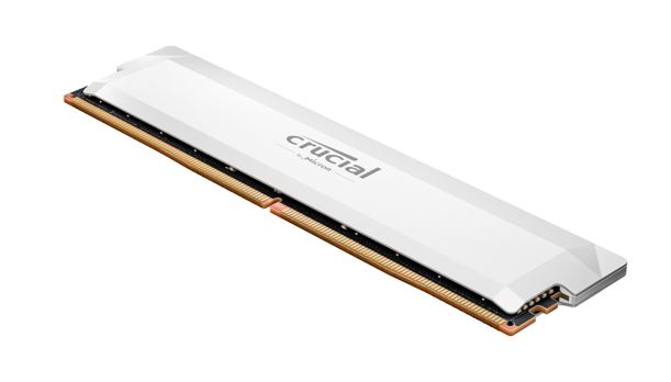 Micron (Crucial) Crucial Pro 16GB (1x16GB) DDR5 UDIMM 6400MHz CL38 White Heat Spreader Support Intel XMP AMD Ryzen Desktop PC Gaming Memory, CP16G64C38U5W