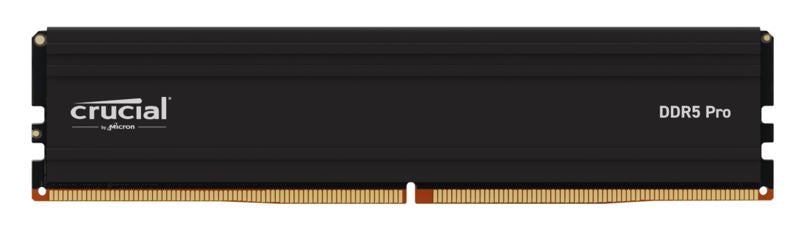 Micron (Crucial) Crucial Pro 16GB (1x16GB) DDR5 UDIMM 6400MHz CL38 Black Heat Spreader Support Intel XMP AMD Ryzen Desktop PC Gaming Memory, CP16G64C38U5B