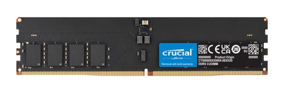 Micron (Crucial) Crucial 16GB (1x16GB) DDR5 CUDIMM 6400MHZ CL52 Desktop PC Memory for Intel Core Ultra Processors AI PC, CT16G64C52CU5