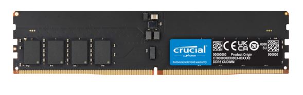 Micron (Crucial) Crucial 32GB (1x32GB) DDR5 CUDIMM 6400MHZ CL52 Desktop PC Memory for Intel Core Ultra Processors AI PC, CT32G64C52CU5
