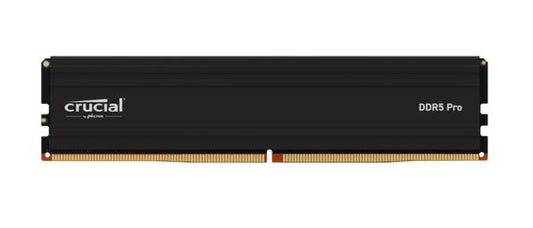 Micron (Crucial) Crucial Pro 64GB (1x64GB) DDR5 UDIMM 5600MHz CL46 Black Heat Spreader Support Intel XMP AMD Ryzen Desktop PC Gaming Memory, CP64G56C46U5