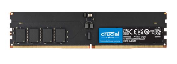 Micron (Crucial) Crucial 64GB (1x64GB) DDR5 CUDIMM 6400MHZ CL52 Desktop PC Memory for Intel Core Ultra Processors AI PC, CT64G64C52CU5