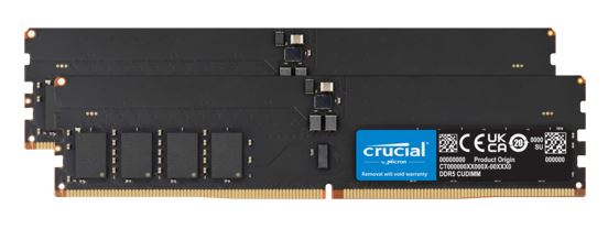Micron (Crucial) Crucial 32GB (2x16GB) DDR5 CUDIMM 6400MHZ CL52 Desktop PC Memory for Intel Core Ultra Processors AI PC, CT2K16G64C52CU5