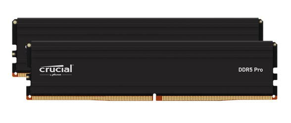 Micron (Crucial) Crucial Pro 96GB (2x48GB) DDR5 UDIMM 5600MHz CL46 46-45-45 1.1V Black Heat Spreader Support Intel XMP AMD Ryzen Desktop PC Gaming Memory, CP2K48G56C46U5