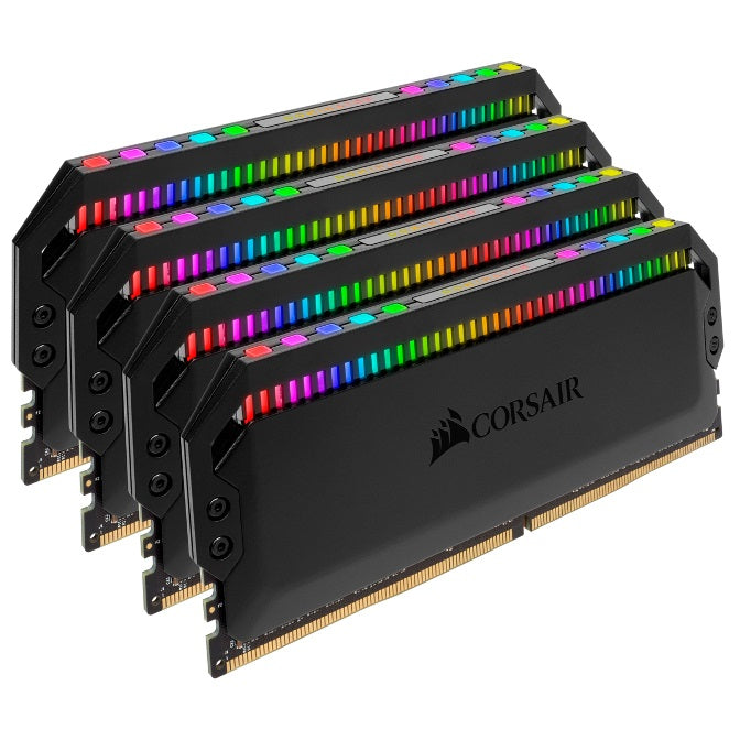 Corsair Dominator Platinum RGB 32GB (4x8GB) DDR4 3200MHz CL16 DIMM Unbuffered XMP 2.0 Base SPD@2666 Black Heatspreaders 1.35V AMD (LS), CMT32GX4M4Z3200C16