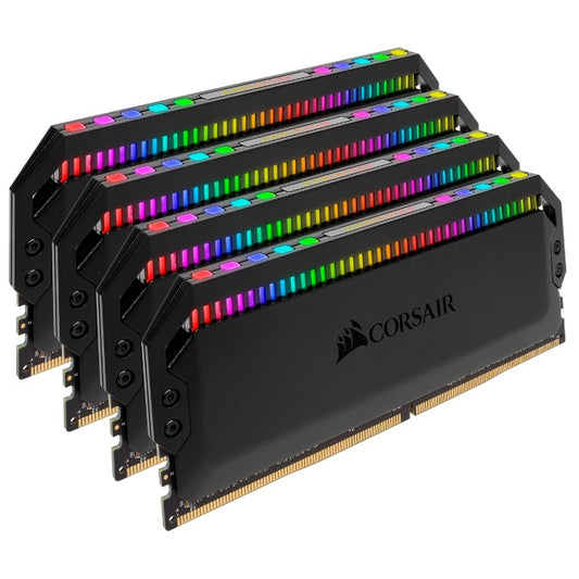 Corsair Dominator Platinum RGB 32GB (4x8GB) DDR4 3200MHz CL16 DIMM Unbuffered XMP 2.0 Base SPD@2666 Black Heatspreaders 1.35V AMD (LS), CMT32GX4M4Z3200C16