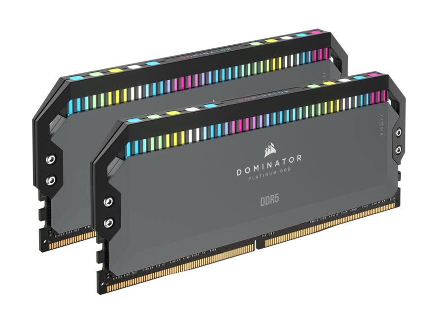 Corsair Dominator Platinum RGB DDR5 64GB (2 x 32GB) DDR5 5600 CL40-40-40-77 1.25V Intel XMP & AMD EXPO - GREY, CMT64GX5M2B5600Z40K