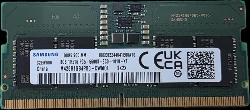 Astrotek Samsung OEM 8GB (1x8GB) DDR5 SODIMM 5600MHz C46 1.1V Notebook Laptop Memory (ex-demo) 3yr wty ~similar to Hynix / Crucial 8GB CT8G56C46S5, M425R1GB4PB0-CWM