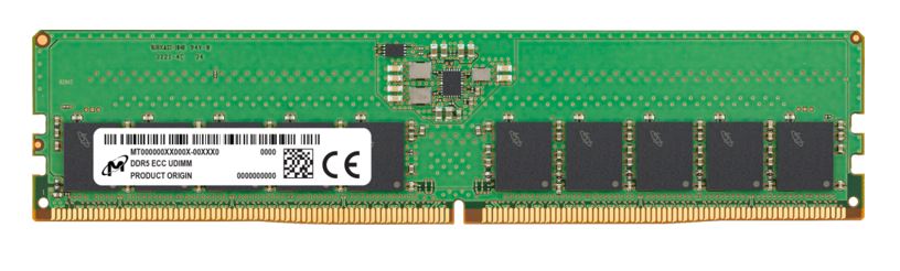 Micron (Crucial) Micron 16GB (1x16GB) DDR5 ECC UDIMM 5600MHz CL46 2Rx8 Server Data Center Memory 3yr wty, MTC10C1084S1EC56BR