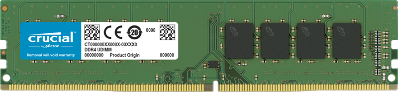 Micron (Crucial) Crucial 16GB (1x16GB) DDR4 UDIMM 3200MHz CL22 1.2V Unbuffered Desktop PC Memory RAM, CT16G4DFRA32A