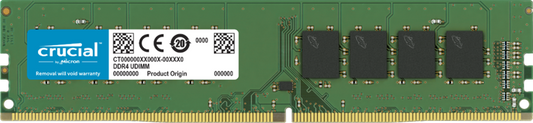 Micron (Crucial) Crucial 16GB (1x16GB) DDR4 UDIMM 3200MHz CL22 1.2V Unbuffered Desktop PC Memory RAM, CT16G4DFRA32A