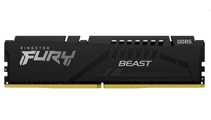 Kingston 16GB (1x16GB) DDR5 UDIMM 5600MT/s CL40 FURY Beast Black XMP Memory Desktop, KF556C40BB-16-SP