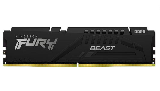 Kingston 16GB (1x16GB) DDR5 UDIMM 5600MT/s CL40 FURY Beast Black XMP Memory Desktop, KF556C40BB-16-SP